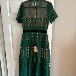 Self Portrait Teardrop Lace Maxi Dress